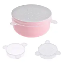 6 шт утолщенный многоразовый силикон постельное белье пищевой контейнер для хранения герметизирующая пробка высокая термостойкость вакуумная обертка стрейч