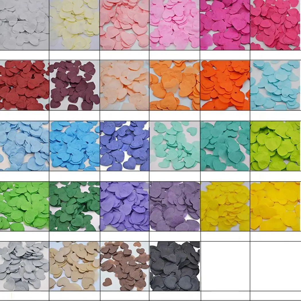 

2.5cm Paper Heart Confetti Wedding Decoration Balloon Filled Paper Heart-shape Decorative Confetti