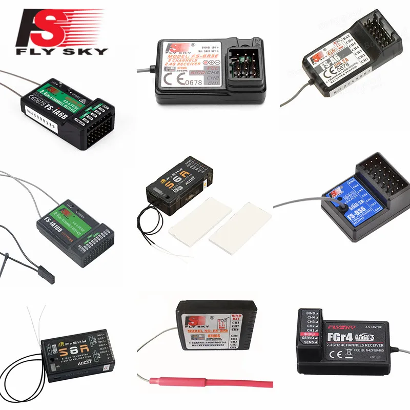 

Flysky FS-GR3E FS-A6 FS-BS6 FS-IA6B FS-IA10B FS-GR4 FS-9B Frsky-S8R Frsky-S6R RC Receiver for Flysky Transmitter Drone Models
