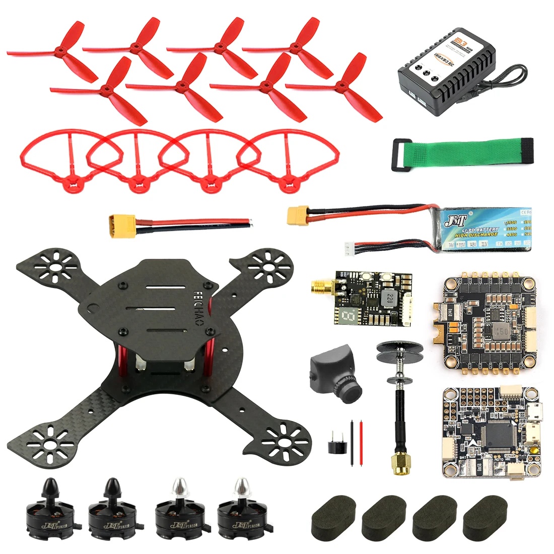 

MT DIY FPV Racing Drone Quadcopter PNP F4 Pro V2 Flight Control 180mm Carbon Fiber Frame with 700TVL Camera Accessory
