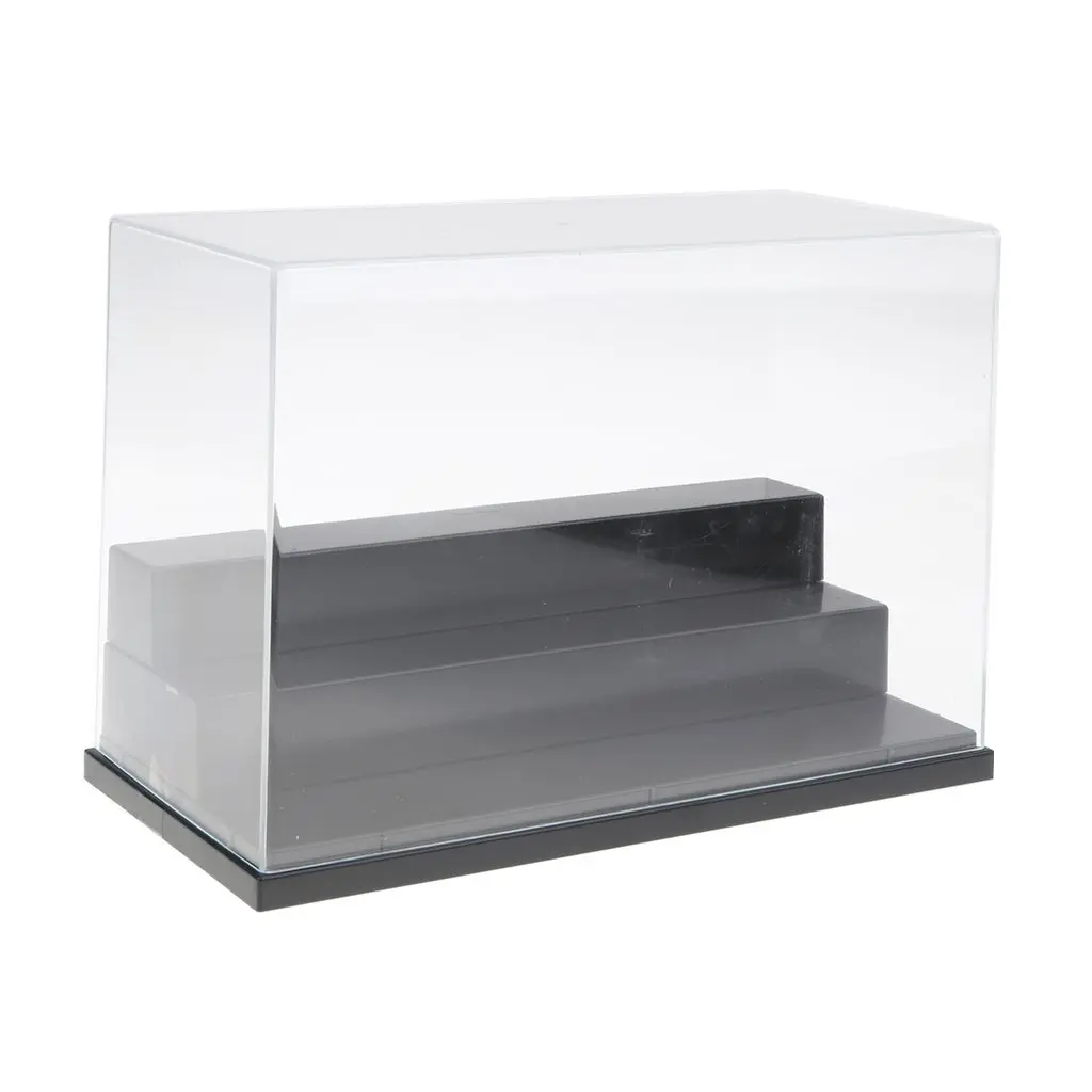 

3 Steps 26x13x16cm Acrylic Display Box Showcase Dust-proof Exhibition Case for Figure Vehicle Doll Model Toy Collections Display
