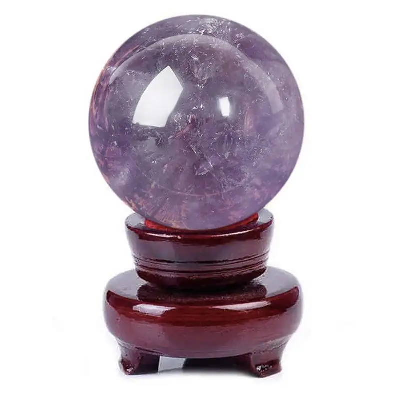 

1PC Natural Purple Amethyst Ball Raw Gemstone Polished Crafted Fashion Gifts Magic Purple Quartz Stone Ball Crystal Dropshipping