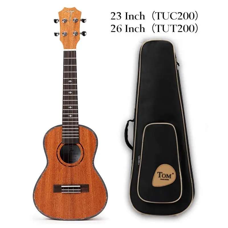 

TOM Wind Soprano Ukulele 23/26 Inch Ukulele Mini Acoustic Small Guitar Hawaii Ukulele For Beginner With Bag