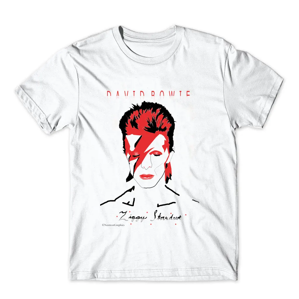 

2018 Summer Newest Character Print Men T Shirt David Bowie Funny T-Shirt Short Sleeve White Tee Shirts Good Quality Casual Tops