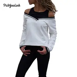 PickYourLook Мода ONeck наслоения одноцветное Цвет с длинным рукавом для спорта Стиль Для женщин топ Мода леди рубашка Повседневное Для женщин