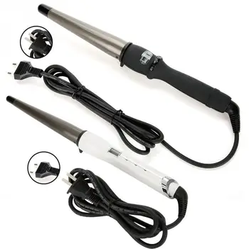 

110-240V Women Hair Curler Ceramic Styling Tool Professional Hair Curling Iron Hair Waver Pear Flower Cone LCD EU CN Plug hot