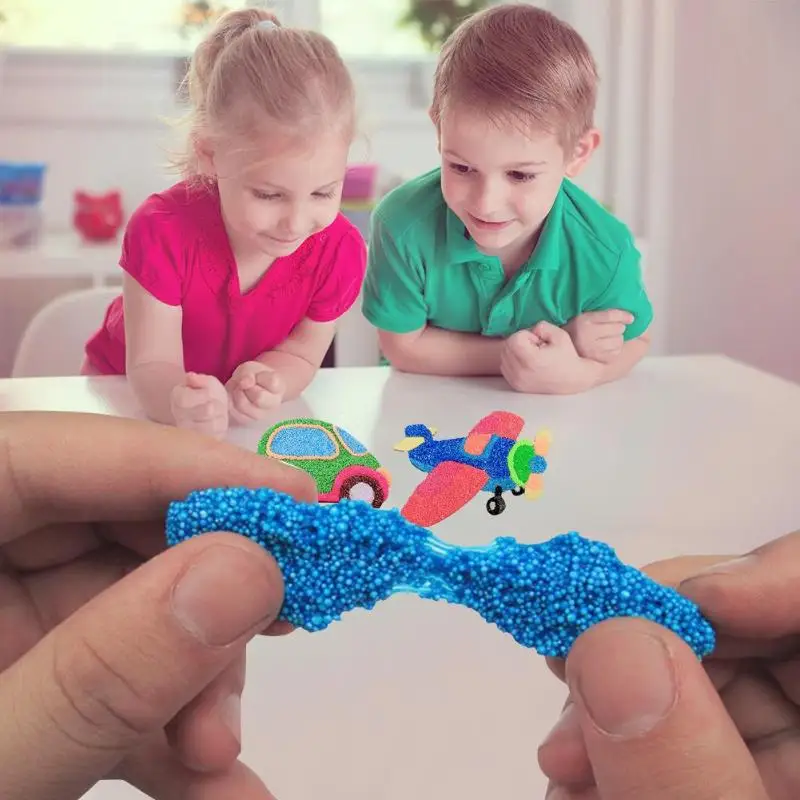 8 цветов Детские модельная глина для рукоделия Slime игрушки Детские ручной работы снежинки пластелин Набор Дети Монтессори Ранние