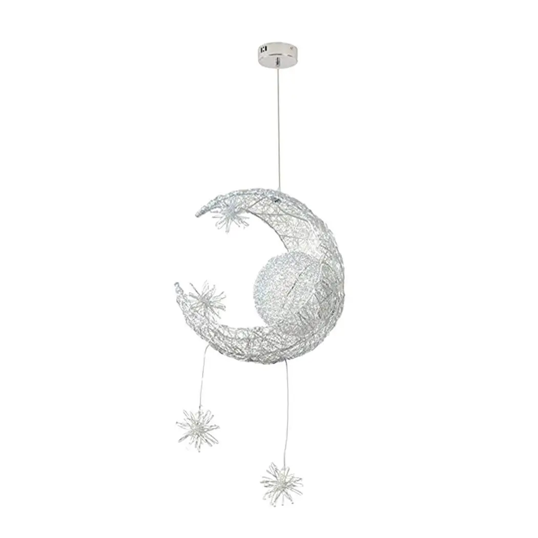 

Fairy LED Pendant Light Weave Moon Star Stylish and sleek design metal pendant light. Shape Lamp Home Decoration