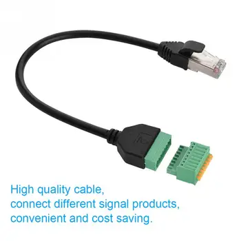 

RJ45 Male Jack to 8 Pin Spring Connector Terminal Block Adapter Cable HOT Wholesale