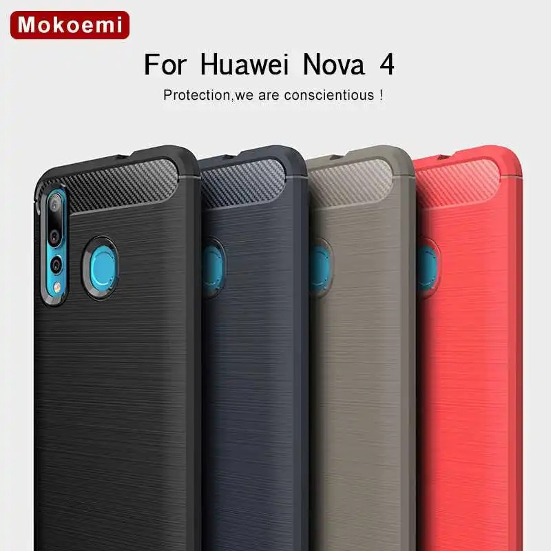 

Mokoemi Fashion Pattern Shock Proof Soft 6.4"For Huawei Nova 4 Case For Huawei Nova 4 Cell Phone Case Cover
