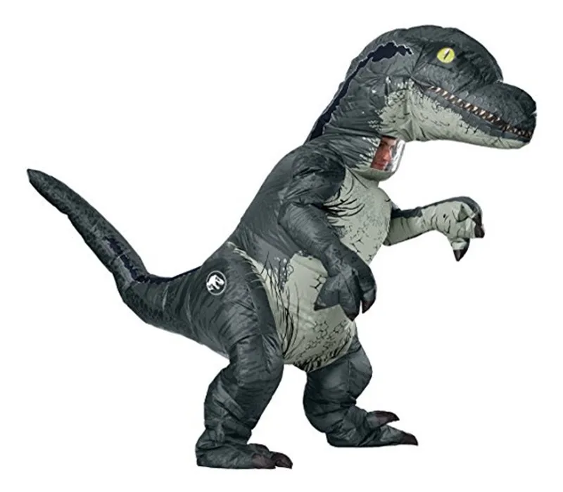 

Hot Adult Halloween Inflatable Raptor Costume Dinosaur Cosplay T REX Anime Fancy Dress Halloween Costume for Women Men New