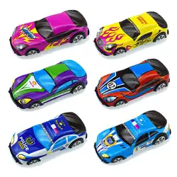 6 шт./компл. большой съемный мультфильм тянуть назад автомобиль игрушки для детей автомобиль модель седана игрушка