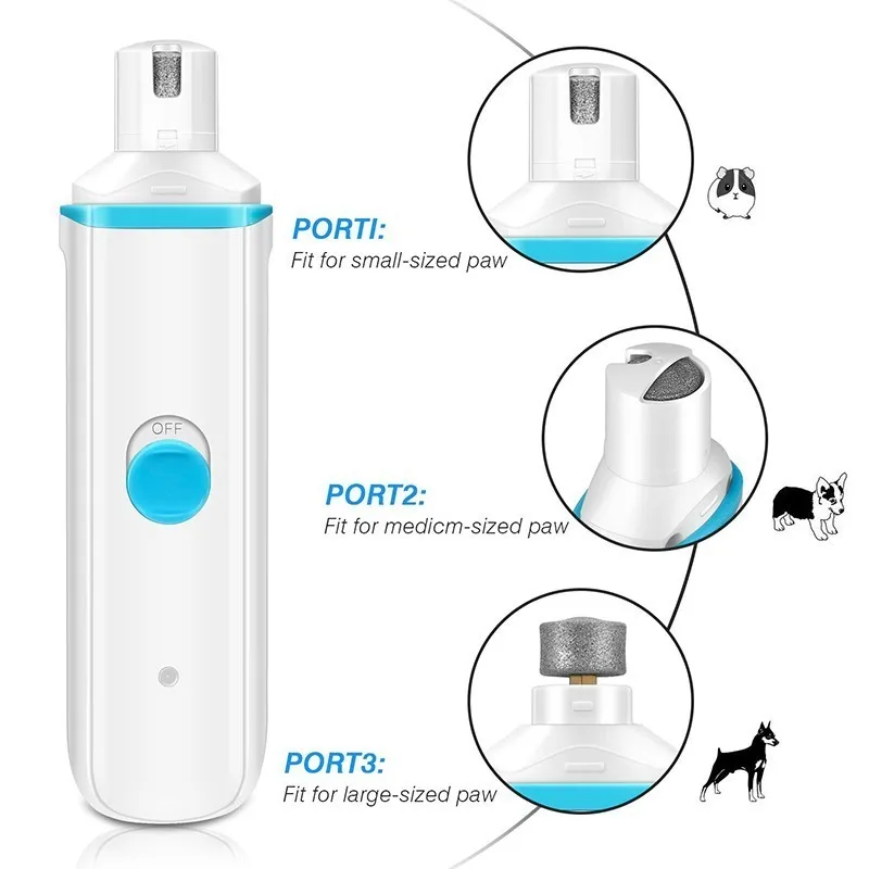 Benepaw Ultra-quiet Electric Pet Dog Nail Grinder Set Safe Dog Nail Clippers Cutter File Grooming Pedicure USB Rechargeable