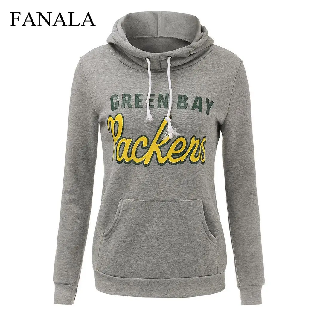 Lychee Autumn Winter Women Sweatshirt Gun Letter Print