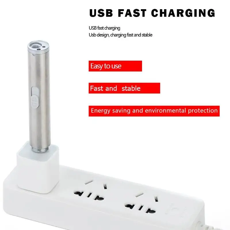 3 дюймовый портативный светодиодный лазерный указатель USB зарядка УФ ручка
