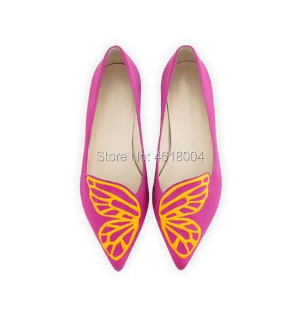 KALMALL обувь с бабочкой; женские туфли-оксфорды на плоской подошве с вышивкой; балетная обувь; лоферы с острым носком; женские туфли без задника; большие размеры 34-42
