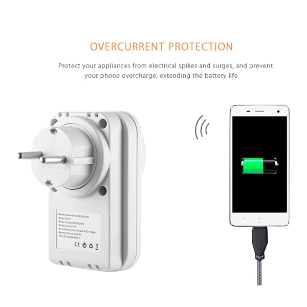 WiFi беспроводной смарт переключатель розетка таймер управления питания вкл/выкл