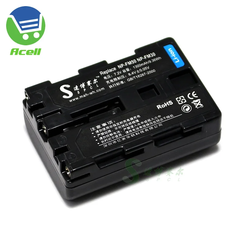 

NP-FM50 NP-FM30 Battery for SONY DSC-F707 F717 F828 R1 DSC-S30 S50 S70 S75 S85 MVC-CD200 CD250 CD300 CD350 CD400 CD500 Camera