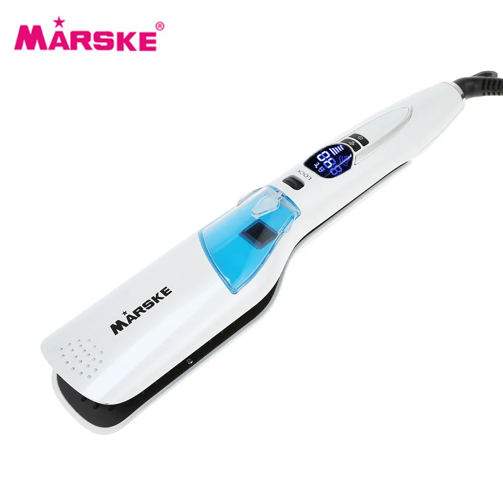 

MARSKE Electric Ceramic Hair Straightener Brush Steam Spray Straight Hair Comb Hair Straightener Splint Wet And Dry LCD Display
