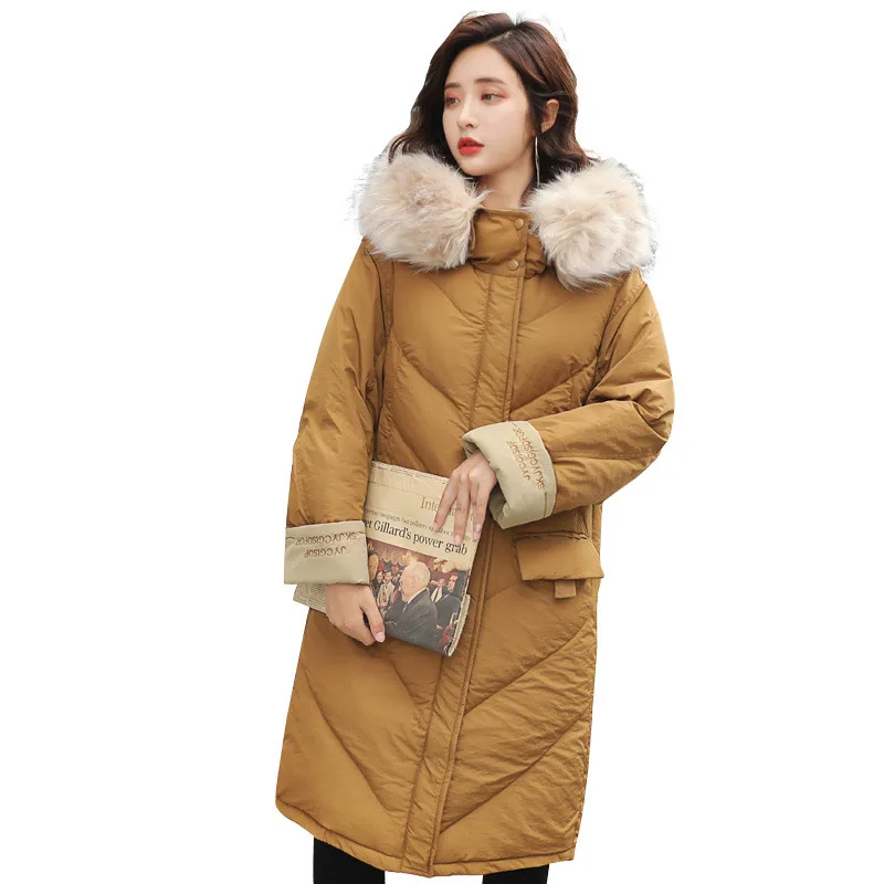 2019 Limited Full Long Mianfu Woman Winter New Korean Overknee Cotton-padded Thickening Heavy Seta Lead Even Clothes Loose Coat | Женская