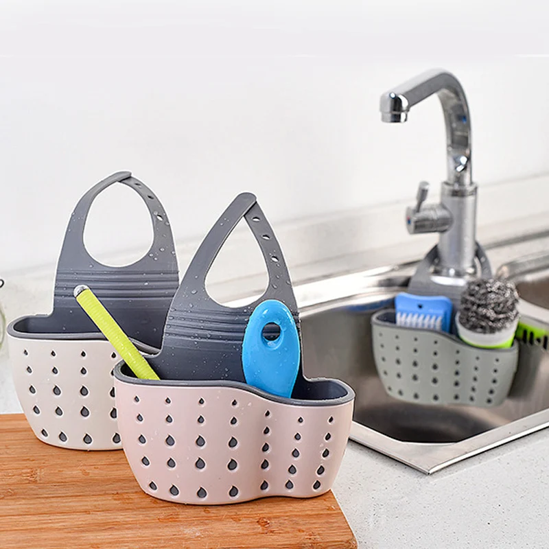 

Drain Rack Sink Shelf Soap Sponge Holder Useful Hang Sink Shelf 3 Colors Bathroom Kitchen Storage Tool