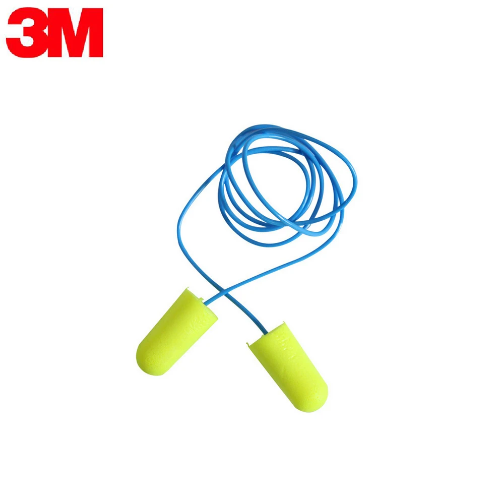 

10pairs/lot 3M 311-1250 Ear Plugs Push-Ins Corded Noise Reduction Earplugs Highest NRR Ear Protection Soundproof Foam Earmuffs