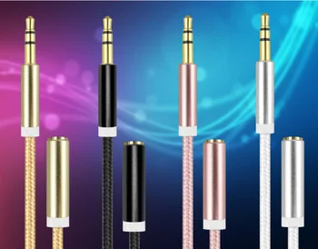 

100Pcs 1M/3FT 3.5mm Jack Male to Male Audio Stereo Aux Extension Cable For iPhone MP3 CD Player Radio Headphone PC earphone