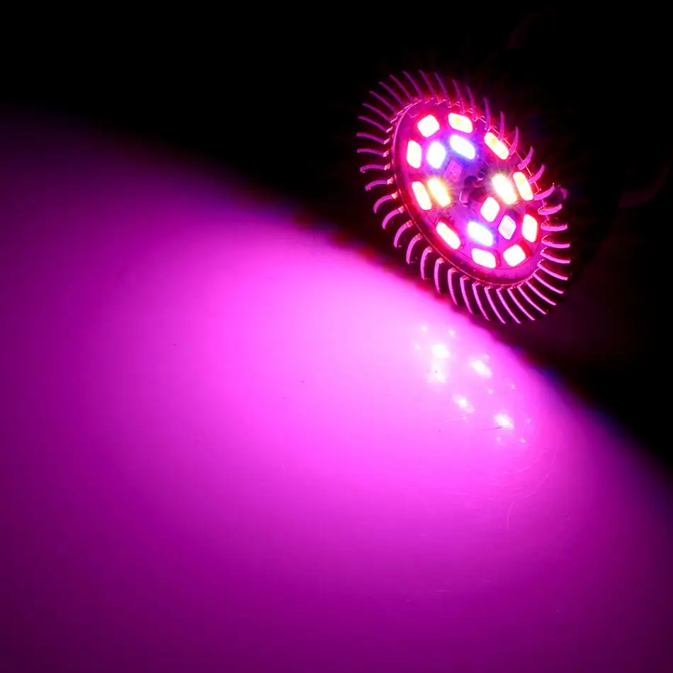 Полный спектр 85 265V 18 LED Grow Light 18W E27/E14/GU10 Led light лампочка цветок завод гидропоники