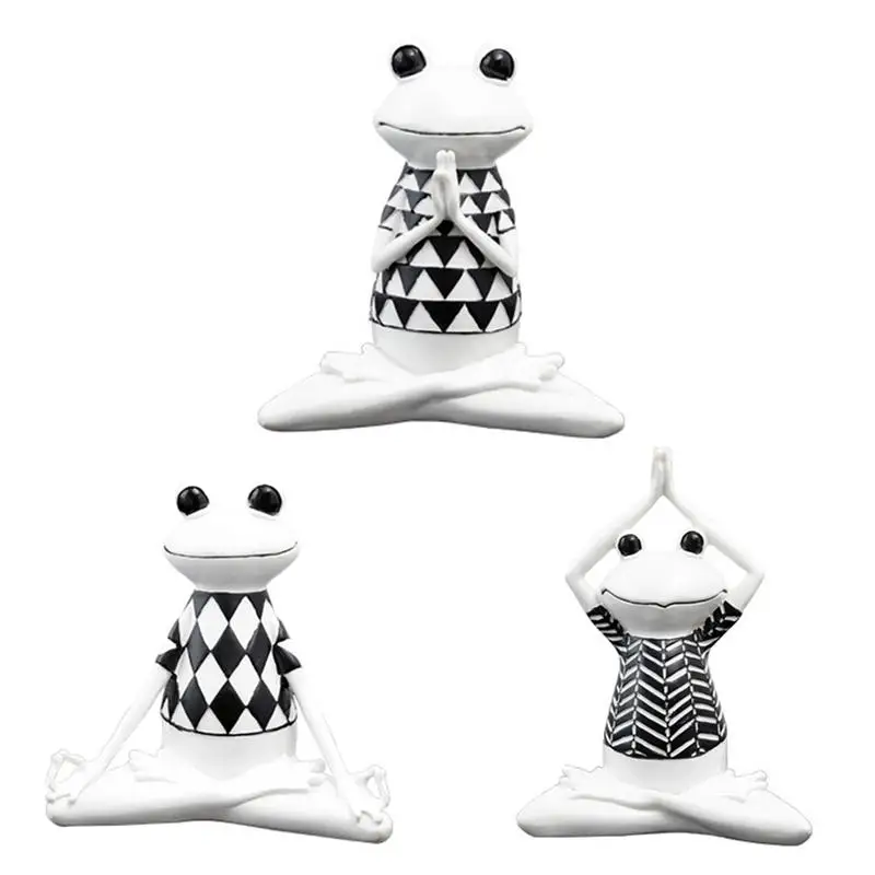

Yoga Ornaments Nordic Modern Resin 3D Frog Craft For Home Tabletop Living Room TV Wine Cabinet Window Decorations