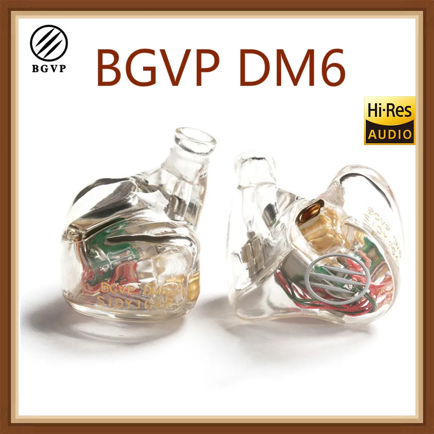 BGVP DM6 5BA Driver In Ear 5 Balanced Armature Earphone MMCX Audiophile HiFi Monitor Earphone DIY Customized Version Provided