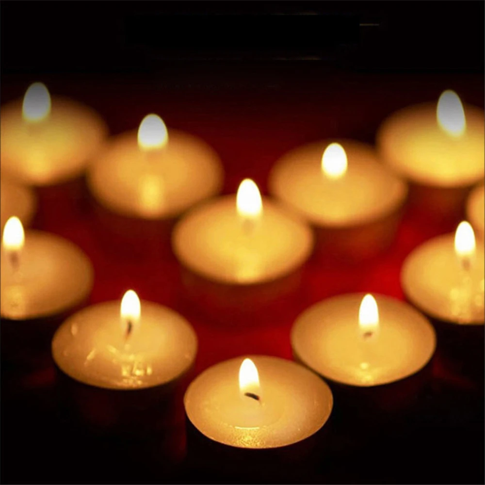 50 Pcs Tea Light Candles Unscented Tealight Candles Romantic Love Candles Bulk For Home Decor Wedding Birthday Home Decoration Candles Aliexpress