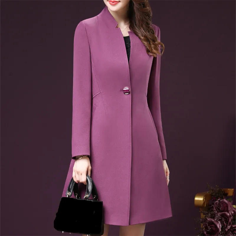 Korean Style Bodycon Plus Size Spring Women Wind Coats Fashion Elegant Office OL Ladies Clothing 4XL
