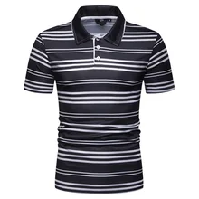 2019 Free Shipping New Summer Men's Short Sleeve Polo Shirt Male Contrast Color Stripe Print Slim Lapel Casual Mens Polo Shirt 2019 Free Shipping New Summer Men's Short Sleeve Polo Shirt Male Contrast Color Stripe Print Slim Lapel Casual Mens Polo Shirt