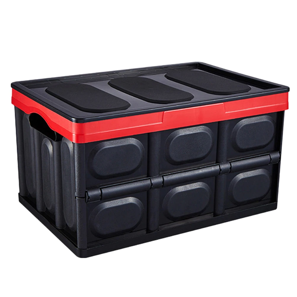 

1 PC Foldable Car Trunk Storage Box Plastic Storage Box Trunk Organizer Convenient Multifunctional for Truck Car Travel