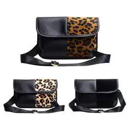 Leopard Твердые из искусственной кожи для женщин плеча сумочку Crossbody курьерские Сумки