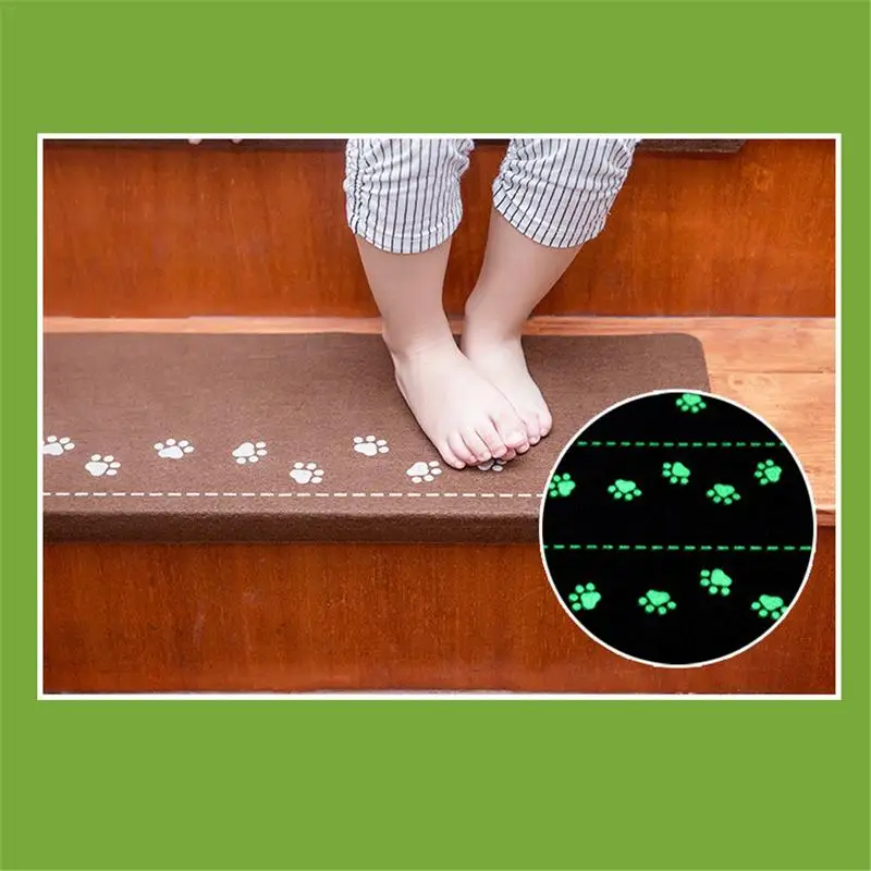 5PCS Safety Luminous Mat Anti-slip Stairway Carpet Household Supplies Self-adhesive Stairs Floor Sticker Pads Children Protector