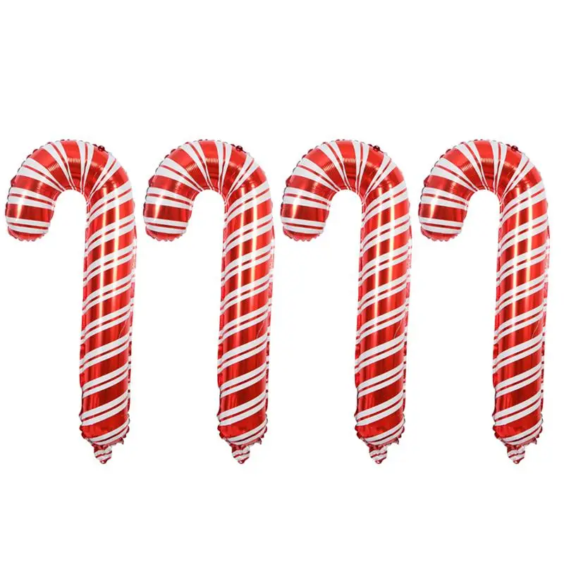 

8Pcs Christmas Candy Cane Aluminum Foil Balloons for Xmas Home Party Decorations