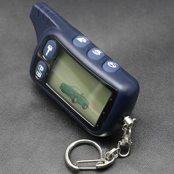 

TZ 9010 LCD Remote Control Key Fob For Russian 2-Way Car Alarm Keychain Tomahawk TZ9010
