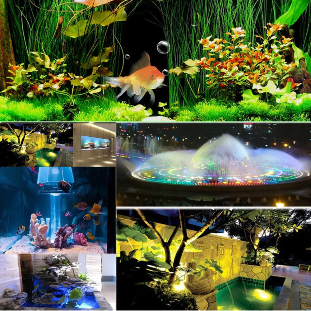 Водонепроницаемая аквариумная светодиодная RGB лампа 20 60 см погружная для
