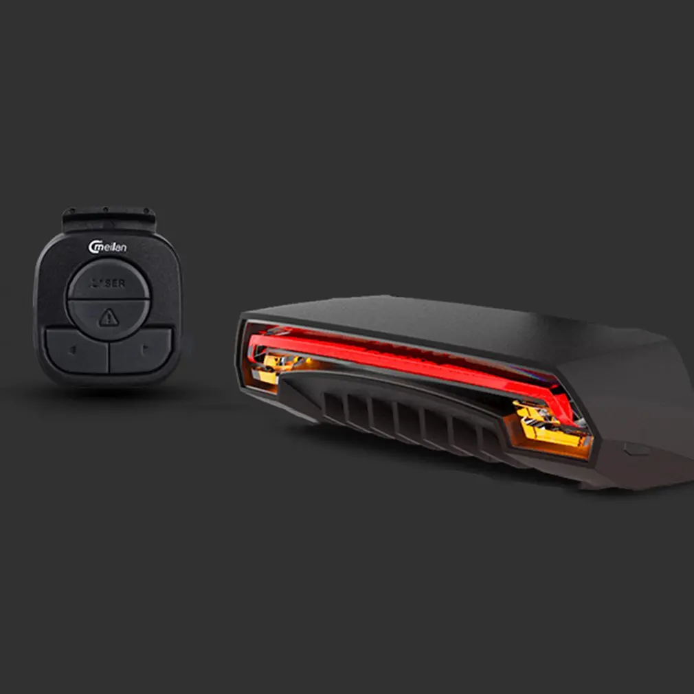 

Meilan X5 Wireless Bike Rear Light Bicycle Laser Tail Lamp Smart USB Rechargeable Cycling Light Remote Turn Led Lamp