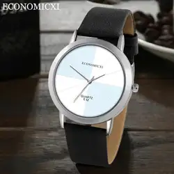 Творческий кварцевые наручные часы для женщин мужчин новый дизайн точка и линии простой стильный кварцевые модные часы час