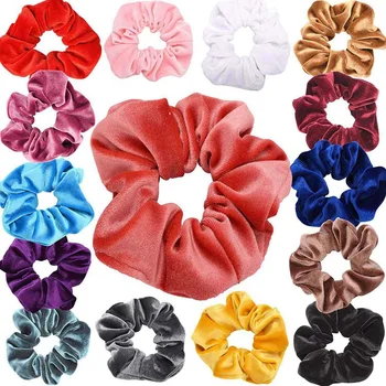 

Hair Scrunchies Velvet Elastic Scrunchy Bobble Soft Hair Bands Hair Ties Colorful Velvet Hair Bands For Girls And Ladies (Mult