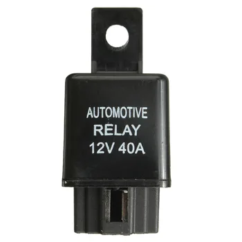 

DC 12V 40A 40 AMP Car Automotive Van Boat Bike 4 Pins SPST Alarm Relay Black