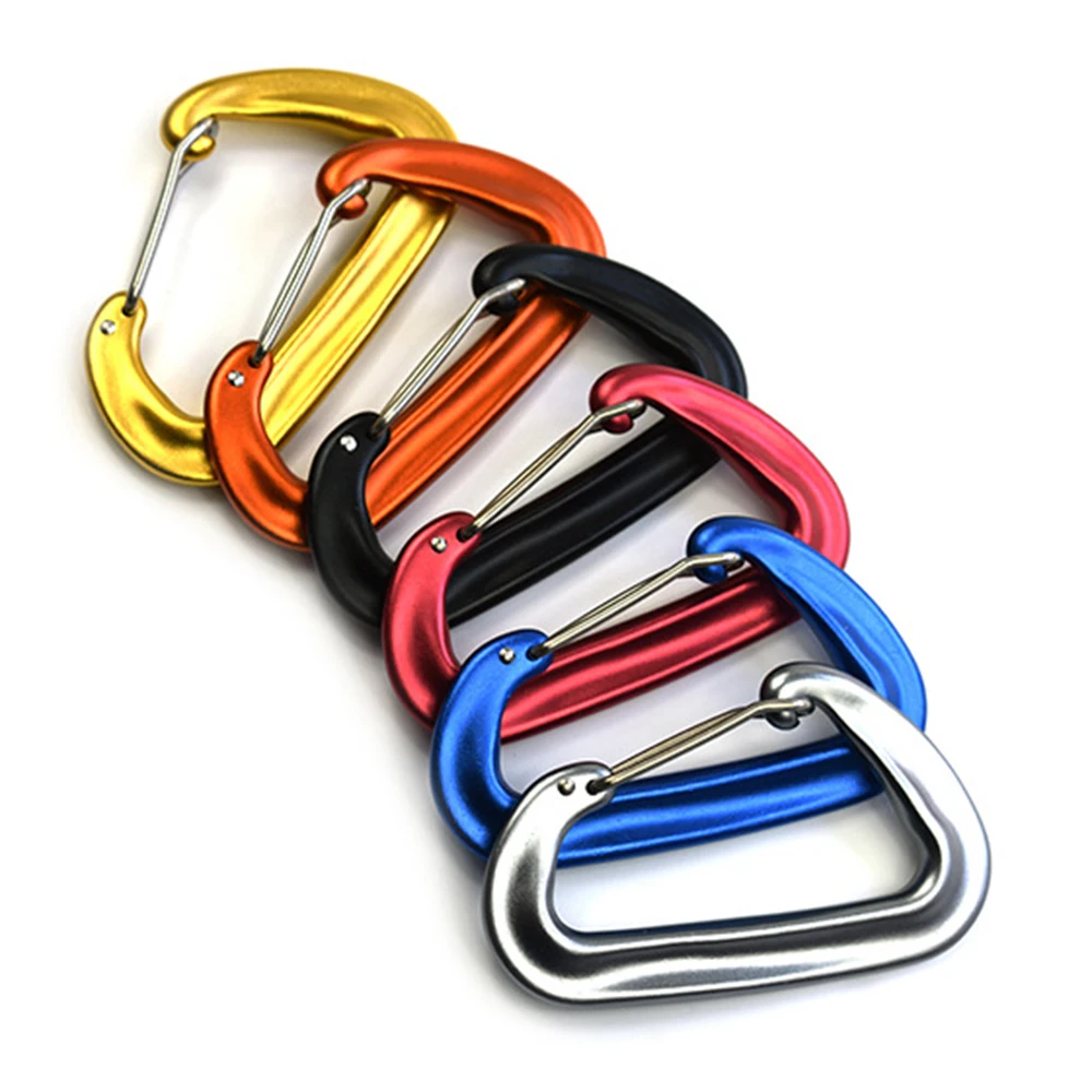 

2PCS 12KN EDC Keychain Clip Carabiner High Duty Hook Outdoor Camping Hammock Spring Clasps Backpacking Hiking Buckle Split Hook