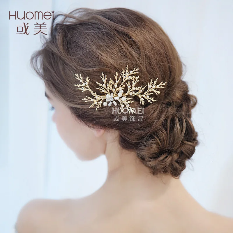 

2018 Charming Bride Fashion Headwear 2018 Hair Jewelery Quality Wedding Dress Hairpin Bride/Model Photograph Ornaments J6123