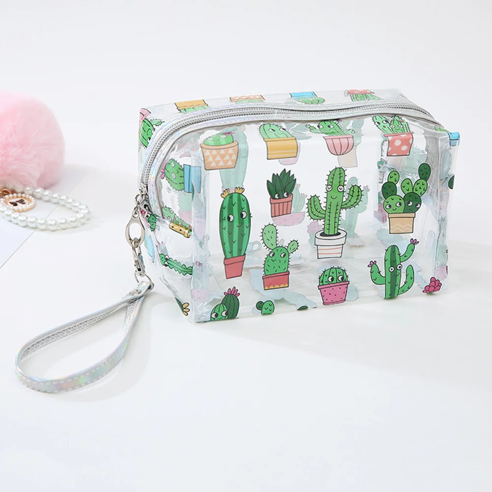

New Fashion PVC Storage Pouch Cosmetic Bag Transparent Organizer Travel Cartoon Toiletry Make Up Bag