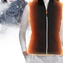 Электрический нагревательный жилет стиль жилет с высоким горлом защита от холода теплый жилет
