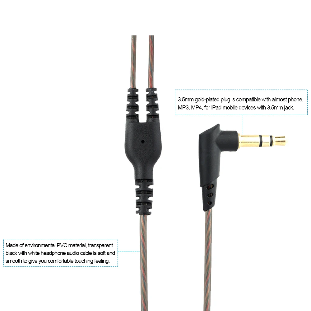 3,5 мм проводные наушники аудио кабель Замена наушников MMCX разъем съемный для Shure SE215/SE315/SE425/SE535 UE900