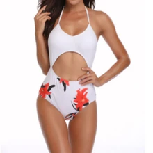 Цельный женский полосатый/Цветочный пуш-ап бюстгальтер с мягкими чашечками бинт Бикини Набор купальник треугольник купальники купальный костюм