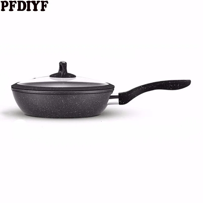 

Multifunction 20-28cm Non-stick Frying Pan Medical Stone Coating Chef's Pans with/without Cover Use For Gas & Incuction Cooker